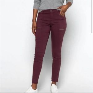 Women’s NWT‎ Pistola Dark Purple Size 32 or 14 Cargo Skinny Pants